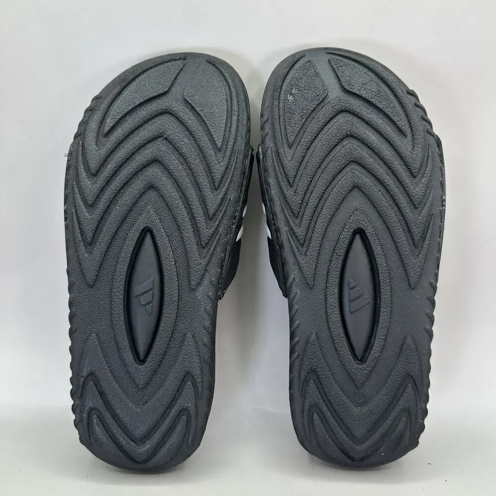 VTG 2000 Adidas Cushion Gel Air Slides Y2k Mens Size 7 US Black Silver